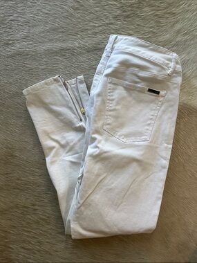 White House/Black Mkt The Jegging Crop White Mid-Rise Jeggings Sz 6